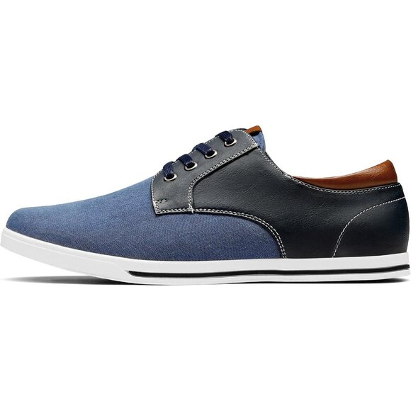 Bruno Marc Men Navy Sneakers Canvas Synthetic Lace Up Comfortable Casual Shoes - Picture 6 of 8